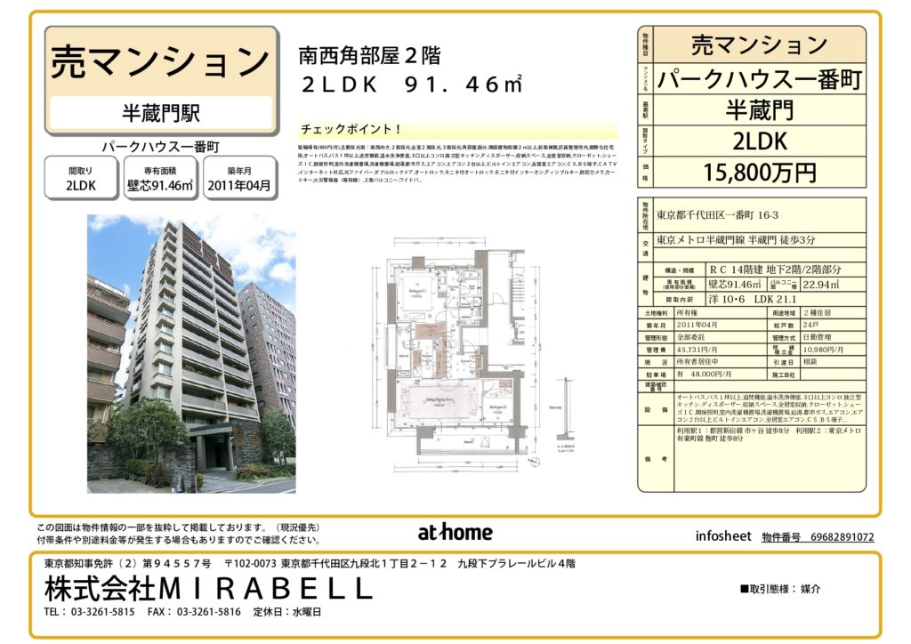 パークハウス一番町2階2
